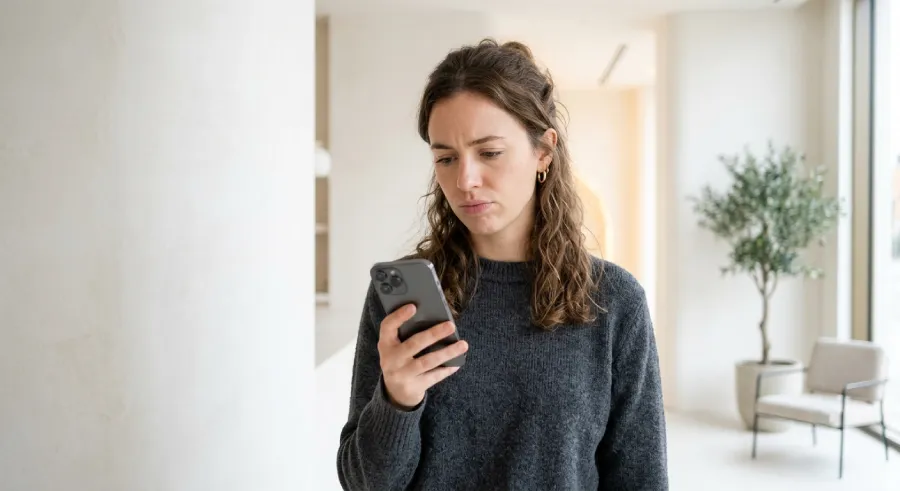 Visitor forming a first impression of a professional website in seconds