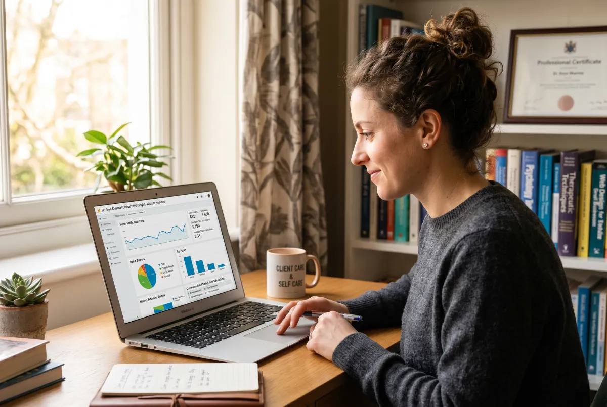 Therapist controlling their digital presence