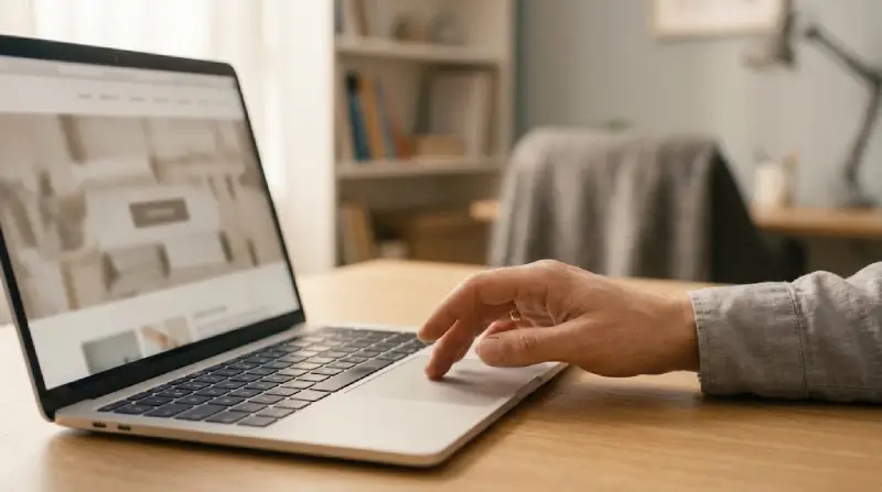 Visitor deciding whether a professional website belongs to a real person