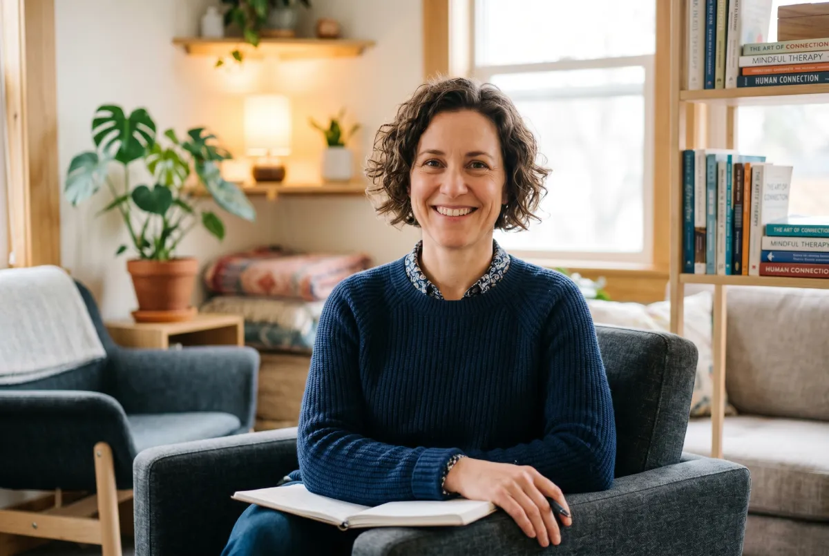 Therapist communicating authentically through their website