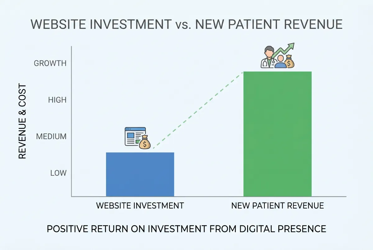 Website investment ROI for therapists