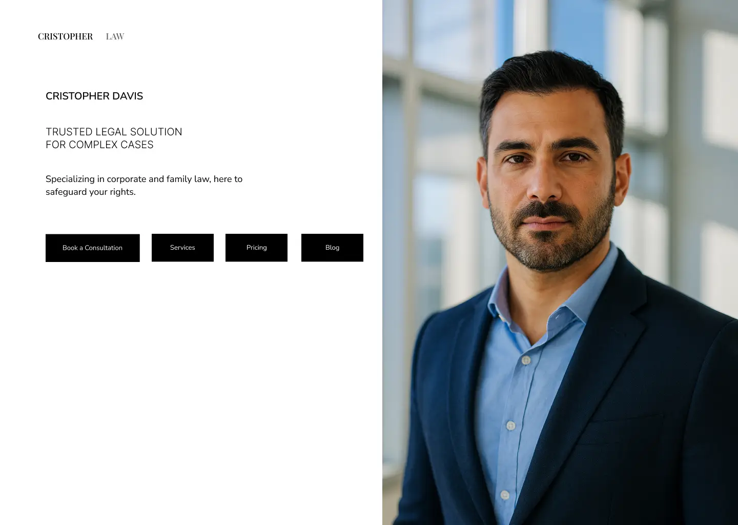 Cluttered and generic website layout example